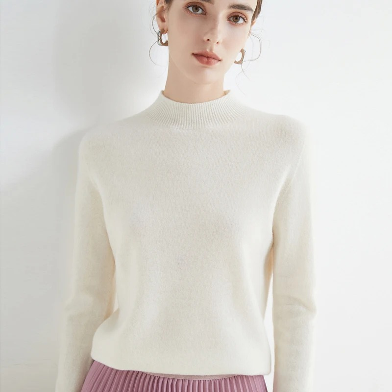 Drune | Cashmere Pullover Damen Rundhals Weicher und Leichter Strickpullover