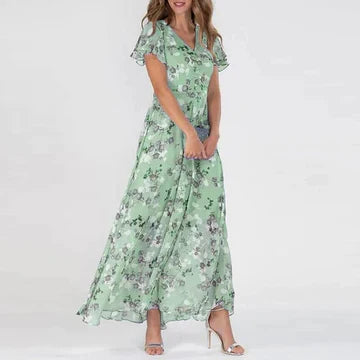 Drune | Langes Sommerkleid mit Blumenmuster