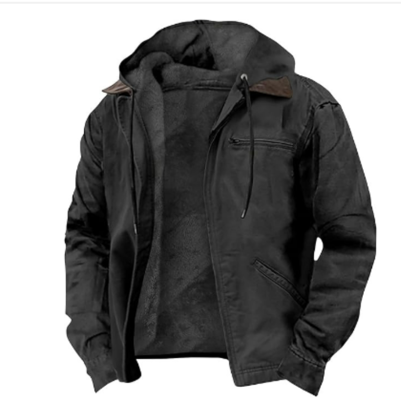 Drune | Klassische Warme Kapuzenjacke Für Herren
