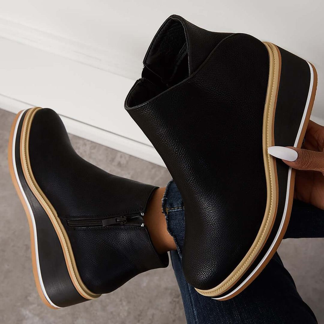 Drune | Stilvolle Stiefeletten mit Zipper und Plateau