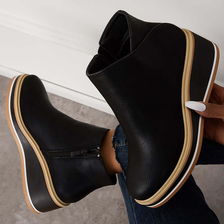 Drune | Stilvolle Stiefeletten mit Zipper und Plateau