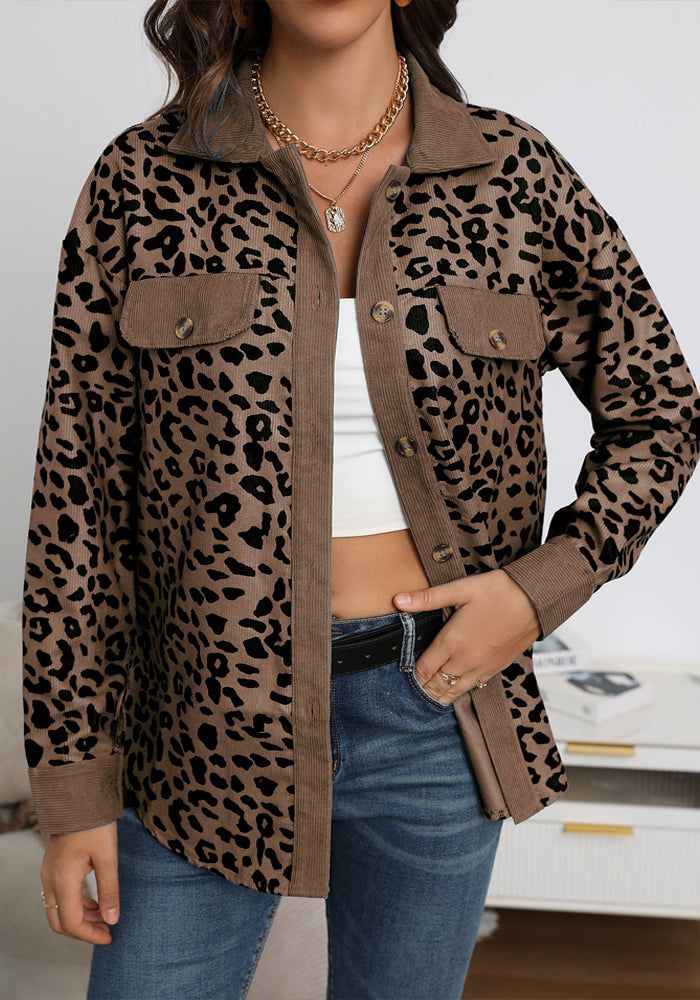 Drune | Frauen Leopardenmuster Jacke