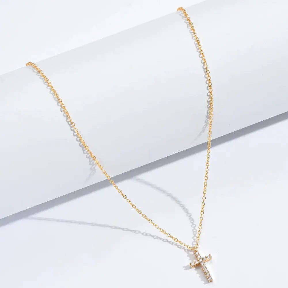 Drune | Eingelassene Kreuz Halskette Anhänger Schmuck Für Damen