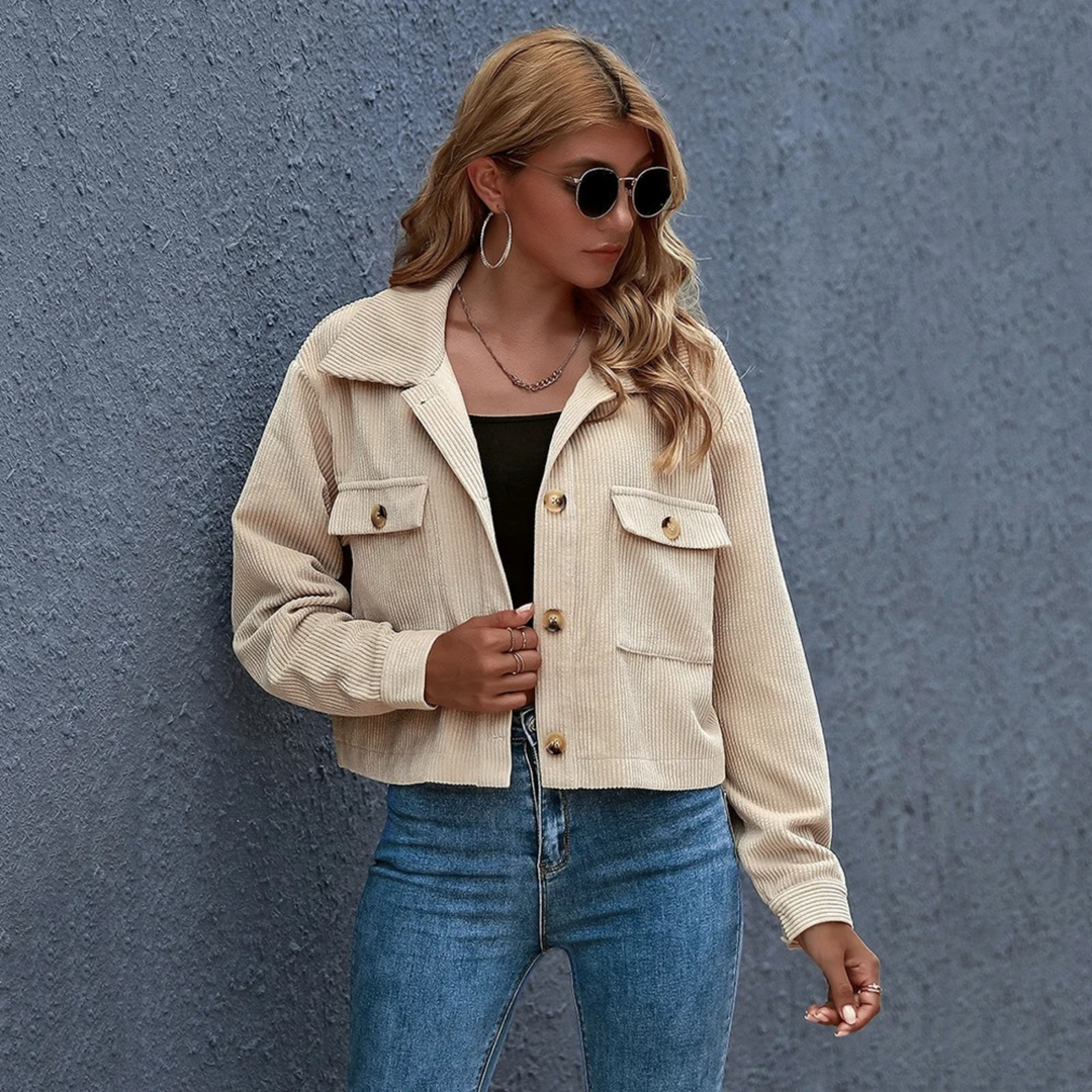 Drune | Elegante Rosa Damen Sommerjacke Mit Drehkragen