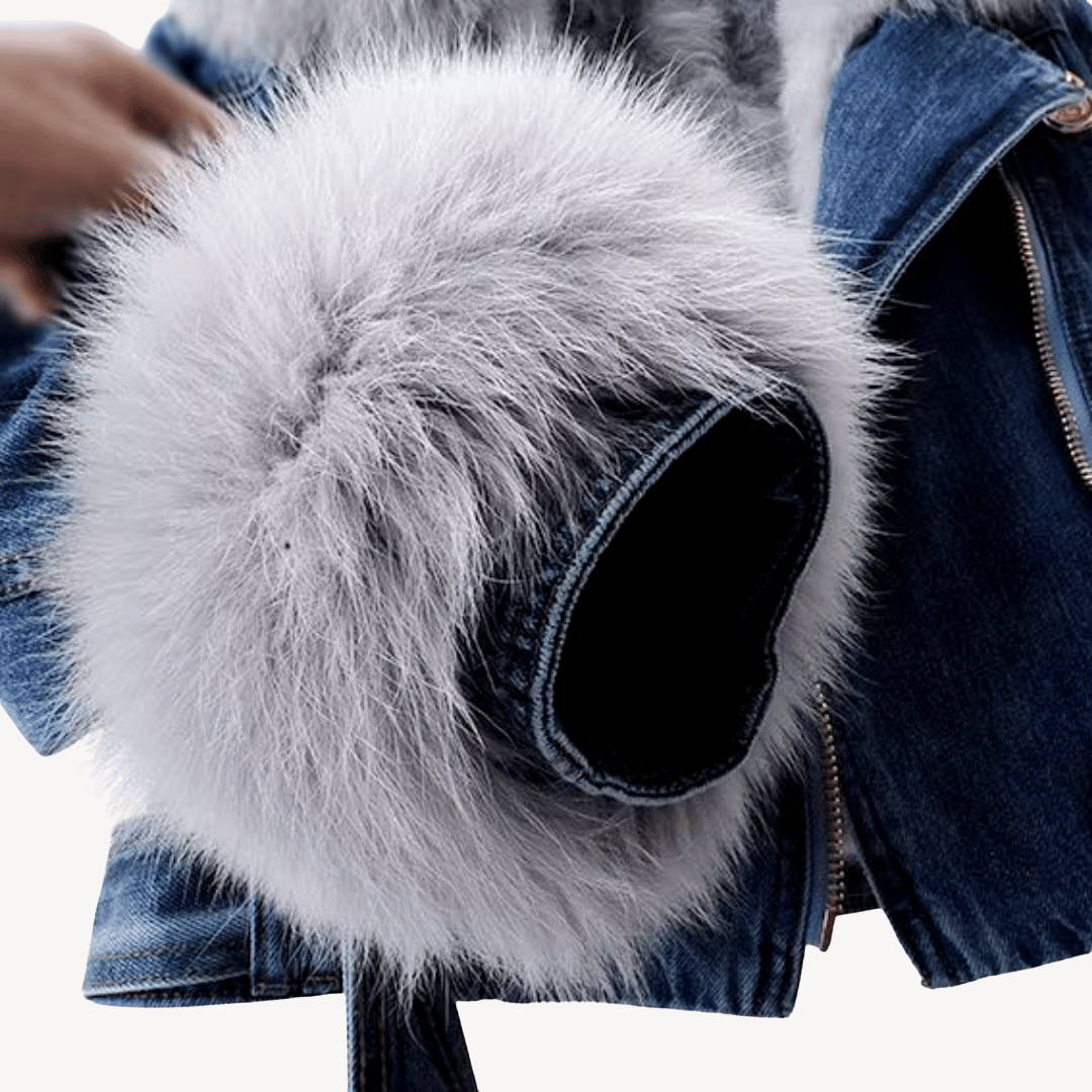 Drune | Kunstpelzgefütterte Denimjacke für Frauen