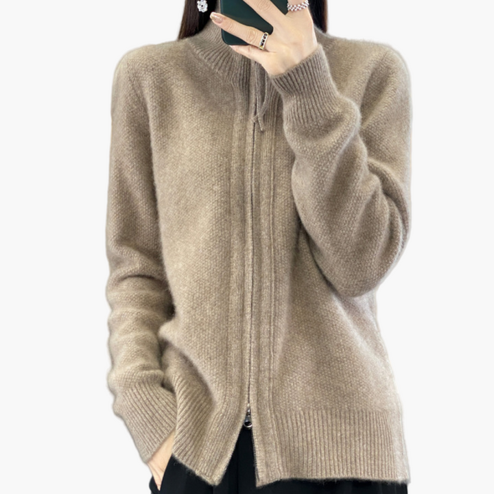Drune | Strickjacke mit Reißverschluss - Eleganter Casual Style für Alltag und Büro