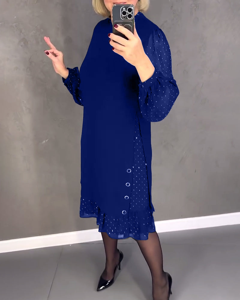 Drune | Kleid mit Langen Ärmeln und Punkten