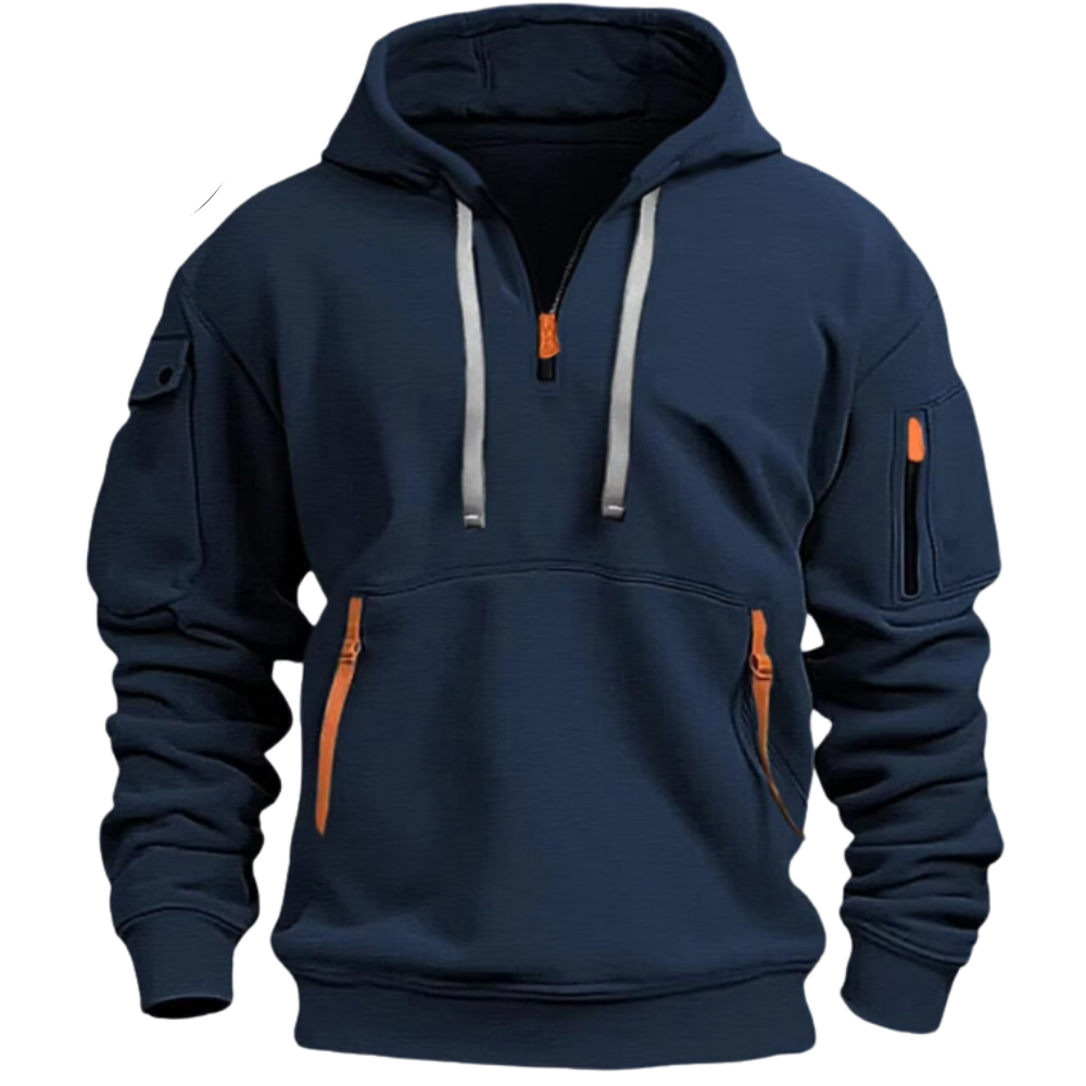 Drune | Kapuzenshirt mit Reißverschlüssen Weich und Praktisch Perfekt Für Outdoor-aktivitäten