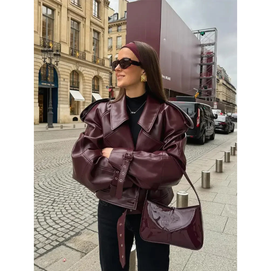 Drune | Damen Warme Langarm Jacke - Kurzarm