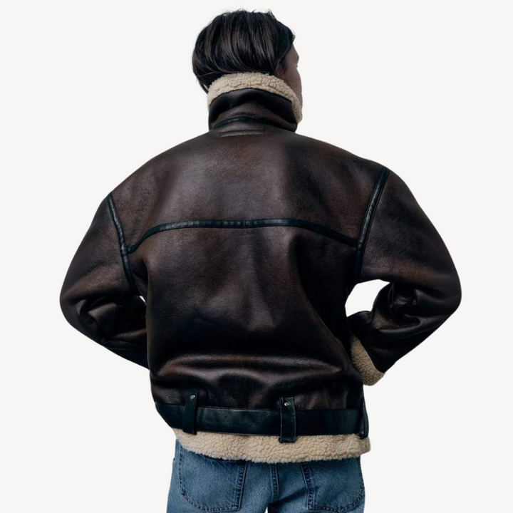 Drune | Shearling Bikerjacke für Frauen