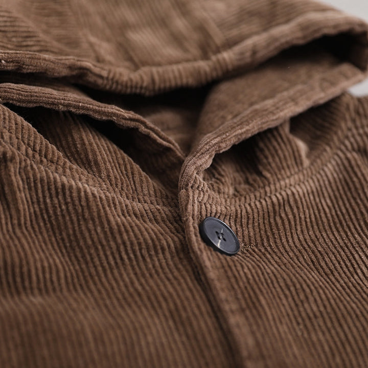 Drune | Lässige kurze Cord-Jacke mit Kapuze für Frauen