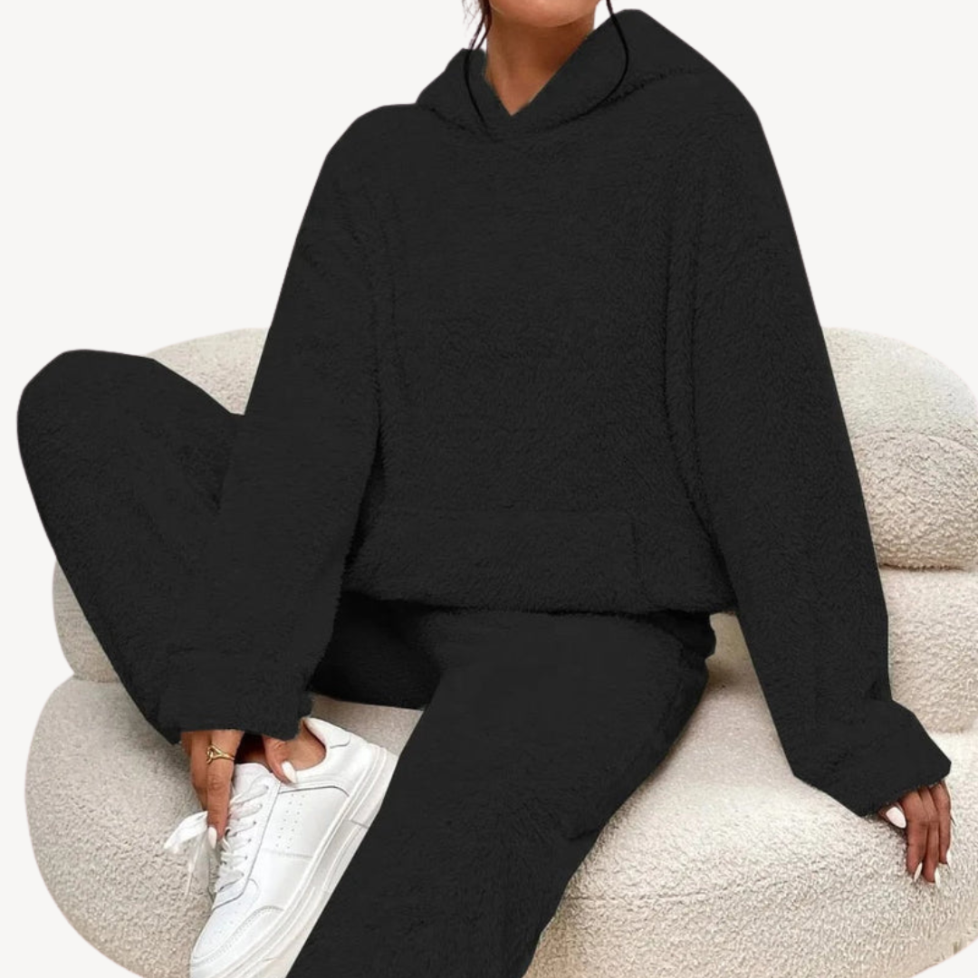 Drune | Damen Fleece-Loungewear-Set Trainingsanzug