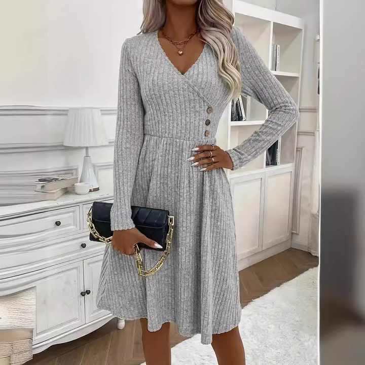 Drune | Winterkleid mit V-Ausschnitt