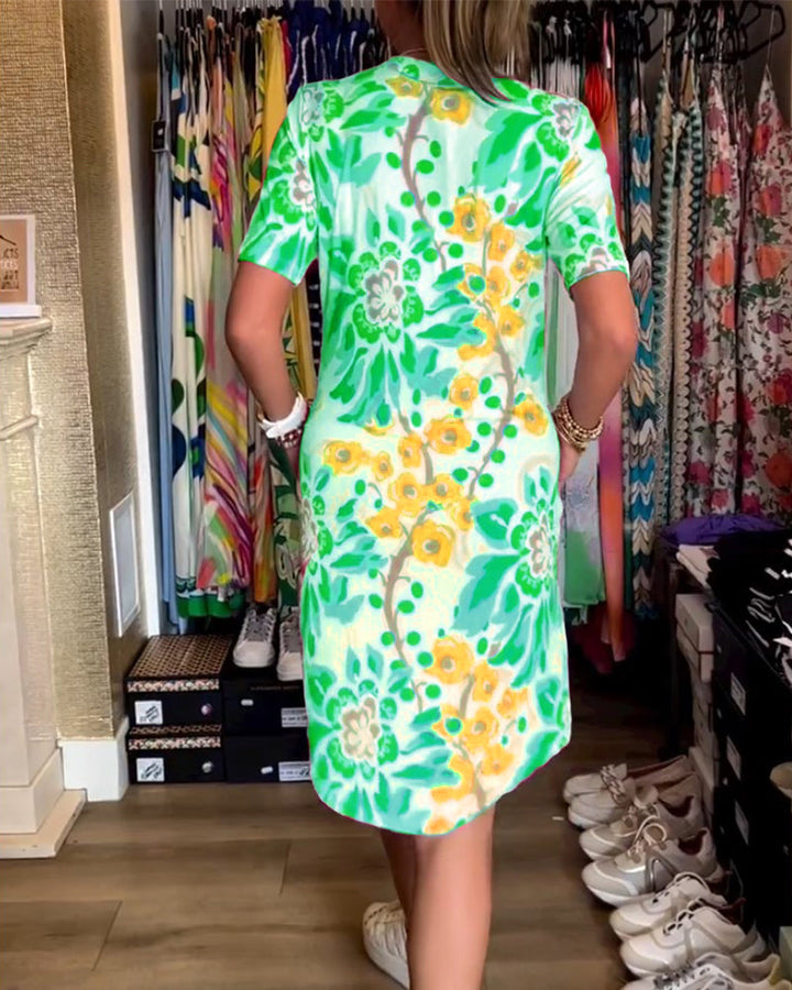 Drune | Frauen Blumenmuster Kleid