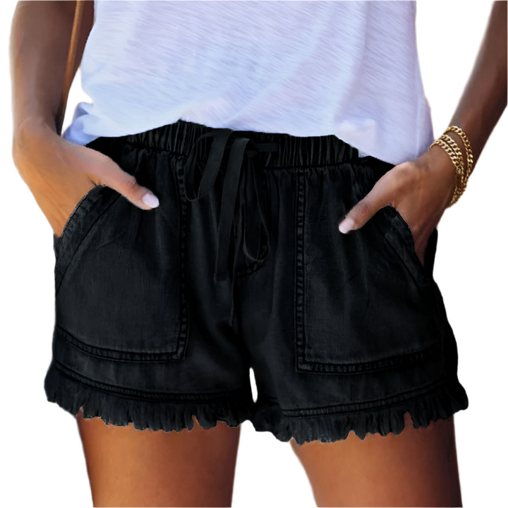 Drune | High-Waist Denim-Shorts