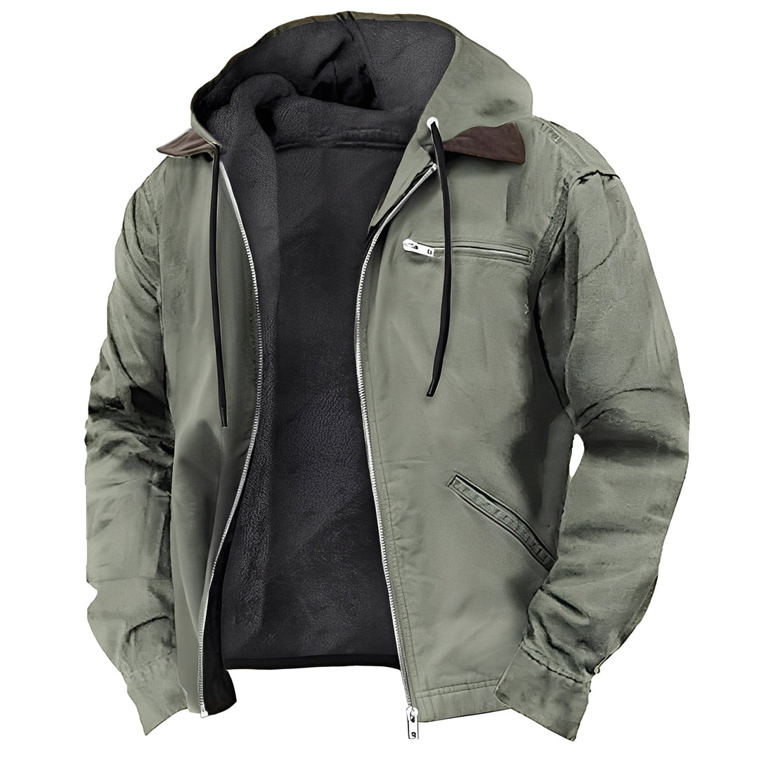 Drune | Warme Outdoor-Jacke mit Kapuze für Herren