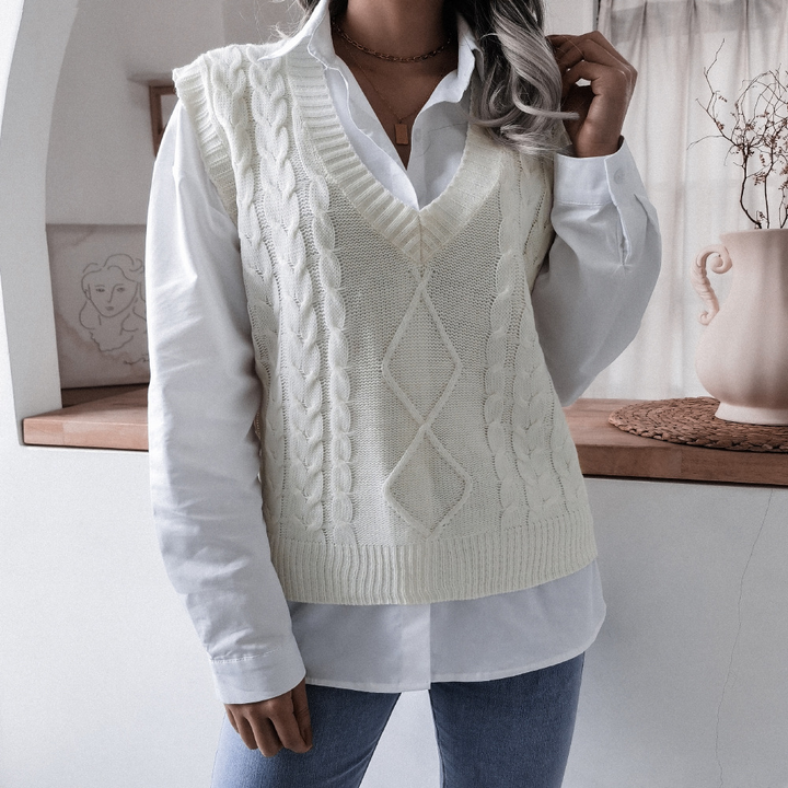 Drune | Vielseitiger Pullover Damen ohne Ärmel