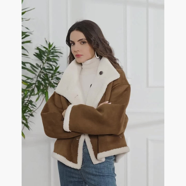 Drune | Damen Wendbare Pelzjacke Stilvoll Und Vielseitig Plüschjacke