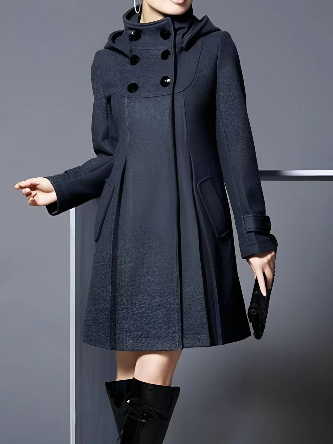 Drune | Elegante Damenmantel mit Tailliertem Kragen