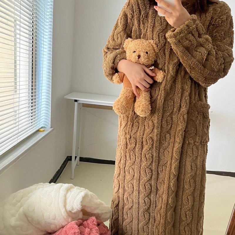 Drune | Winter korallen Samt-Homewear