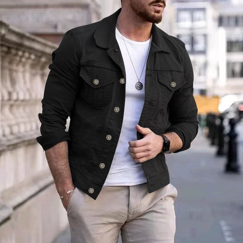 Drune | Klassische, Gefärbte Jeansjacke