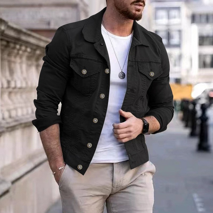 Drune | Klassische, Gefärbte Jeansjacke
