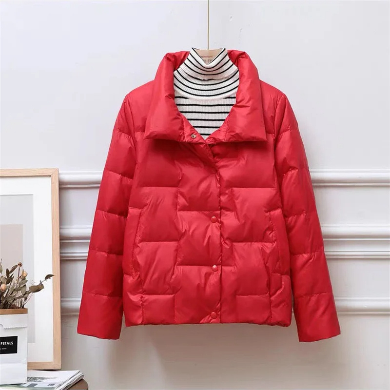 Drune | Gep quiltete Daunenjacke Rollkragen Daunenjacke