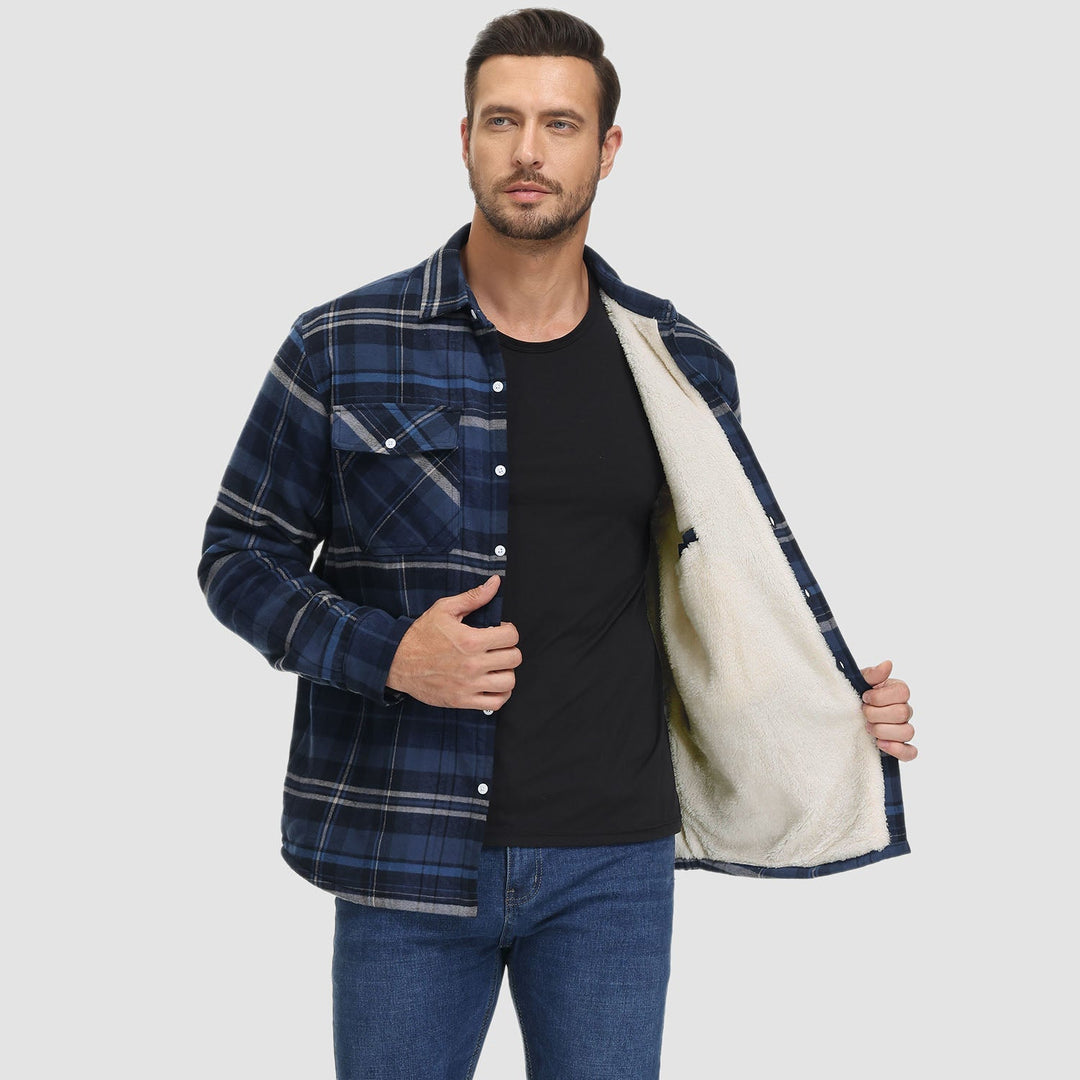 Drune | Fleecegefütterte Karobluse Jacke