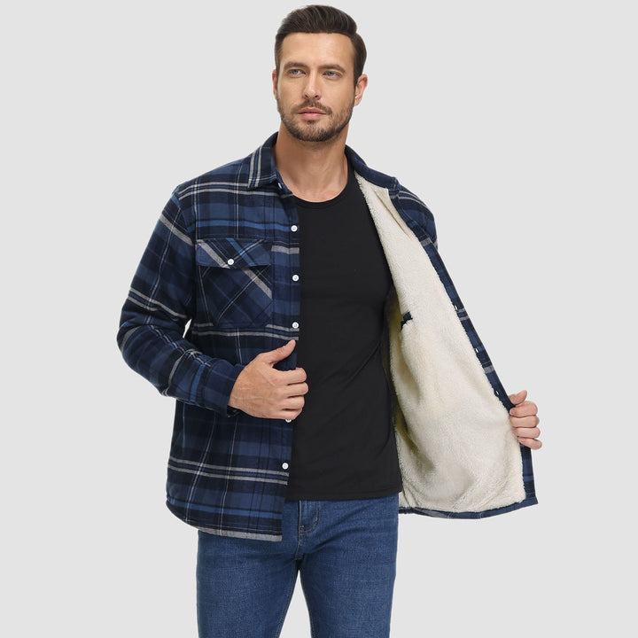 Drune | Fleecegefütterte Karobluse Jacke