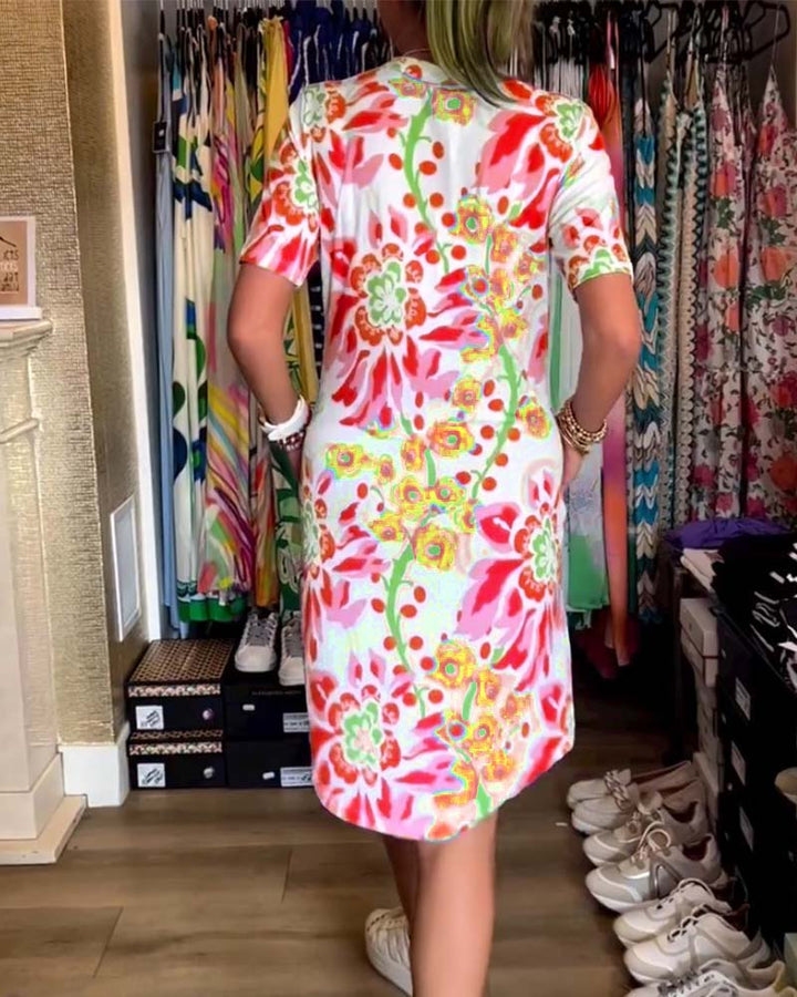 Drune | Frauen Blumenmuster Kleid