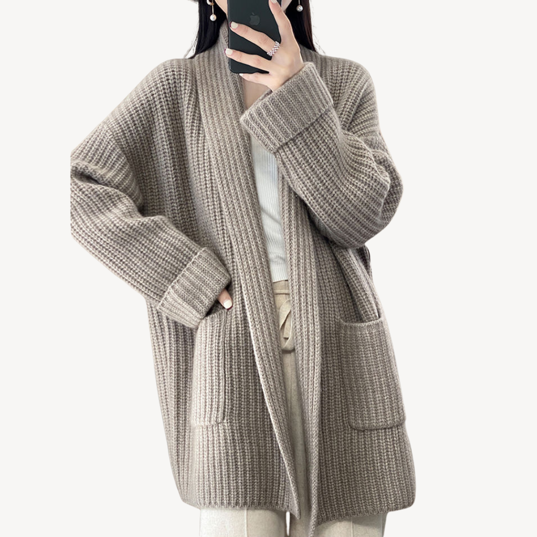 Drune | Damen Lange Strickcardigan Pullover