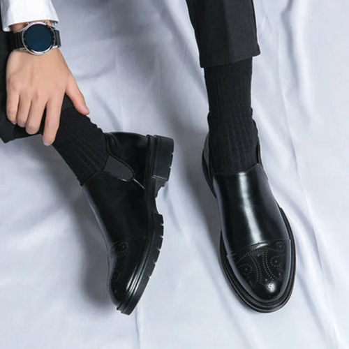 Drune | Elegante Herrenschuhe Klassische Slipper Anzugschuhe Mit Eleganter Verarbeitung