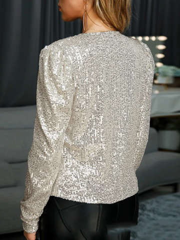 Drune | Damen kurz schimmernde Jacke