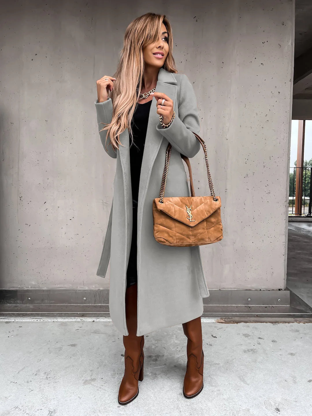 Drune | Stilvolle Wollmix Damenjacke Mit Gürtel