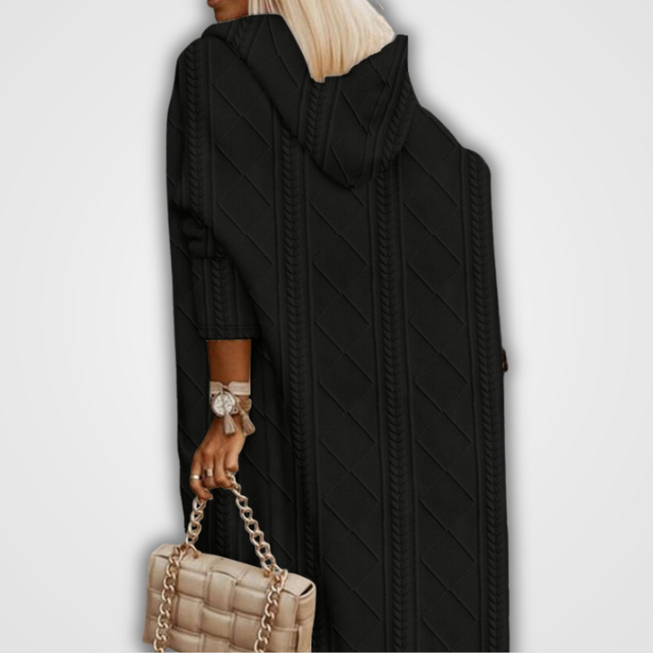 Drune | LANGER WESTE CARDIGAN MIT KAPUZE