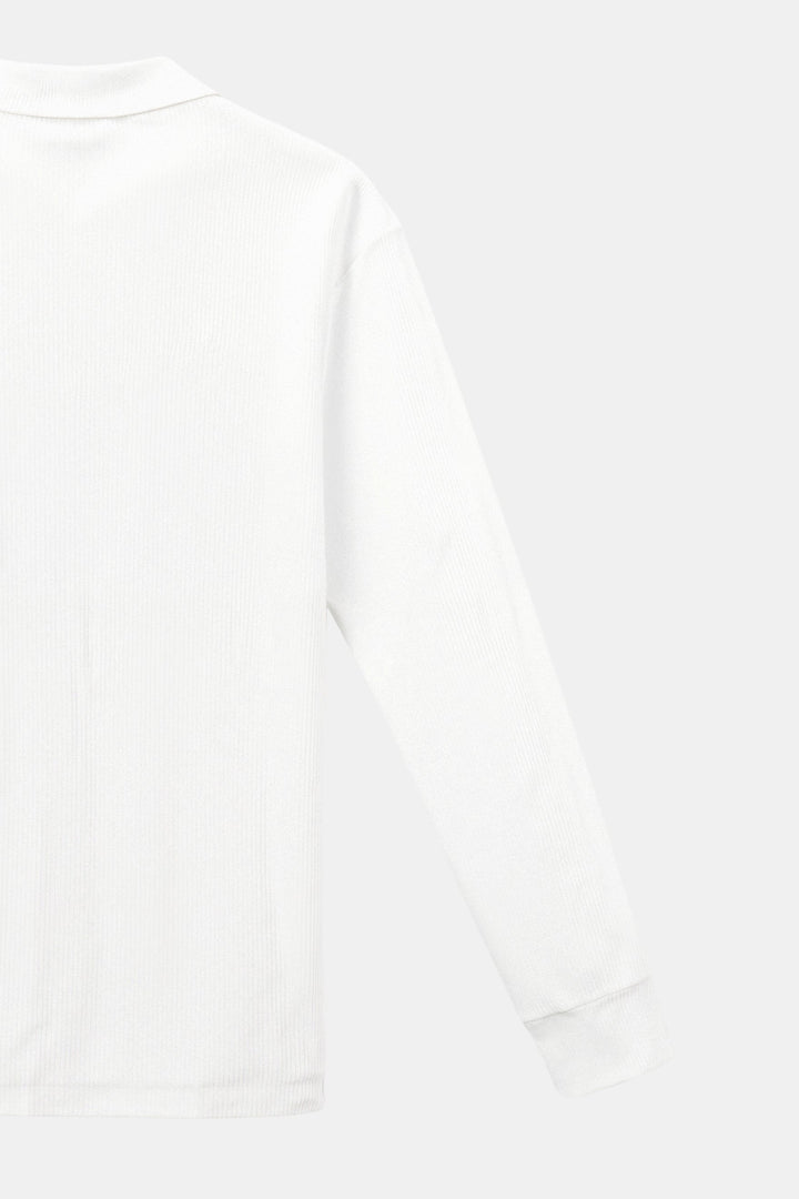 Drune | Stilvolle Poloshirts mit Langen Ärmeln und V-Ausschnitt