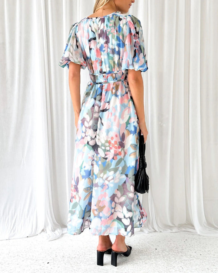 Drune | Boho Blumen Maxi Kleid
