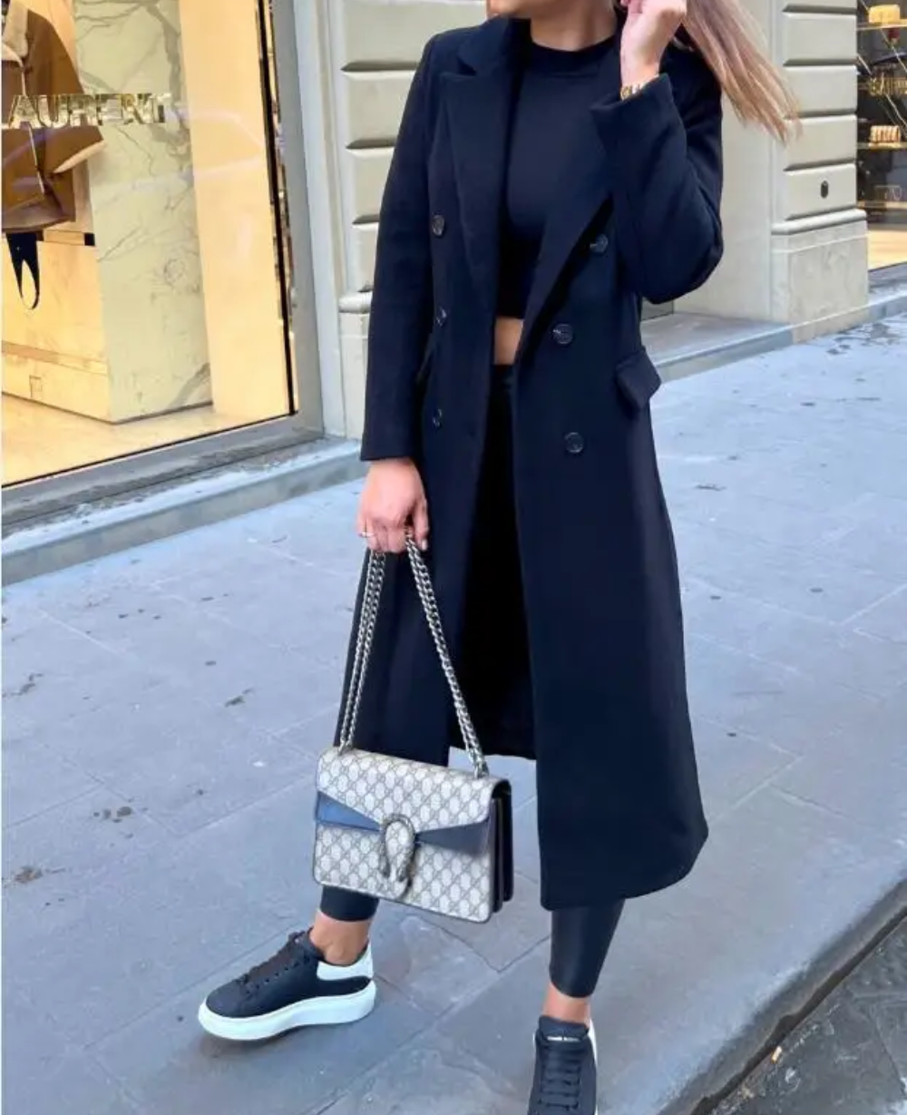 Drune | Lange Elegante Taillierte Trenchcoat Für Damen | Perfekt Für Herbst Und Winter