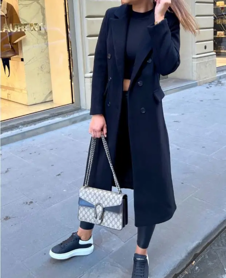 Drune | Lange Elegante Taillierte Trenchcoat Für Damen | Perfekt Für Herbst Und Winter