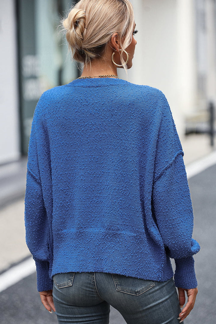 Drune | Knopfleiste Cardigan mit fallen Schultern