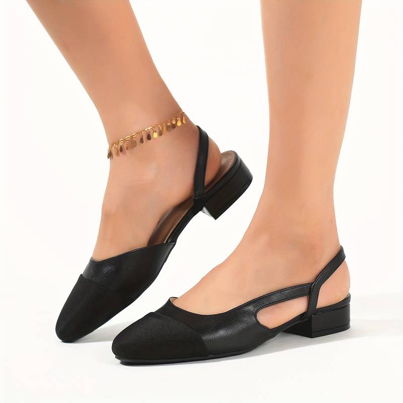 Drune | Slingback Ballerinas in Beige & Schwarz Klassischer Chic
