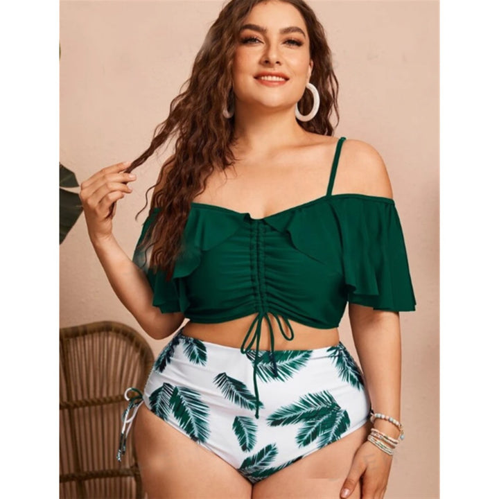 Drune | Großer geteilter Bikini mit Kordelzug und Rüschen