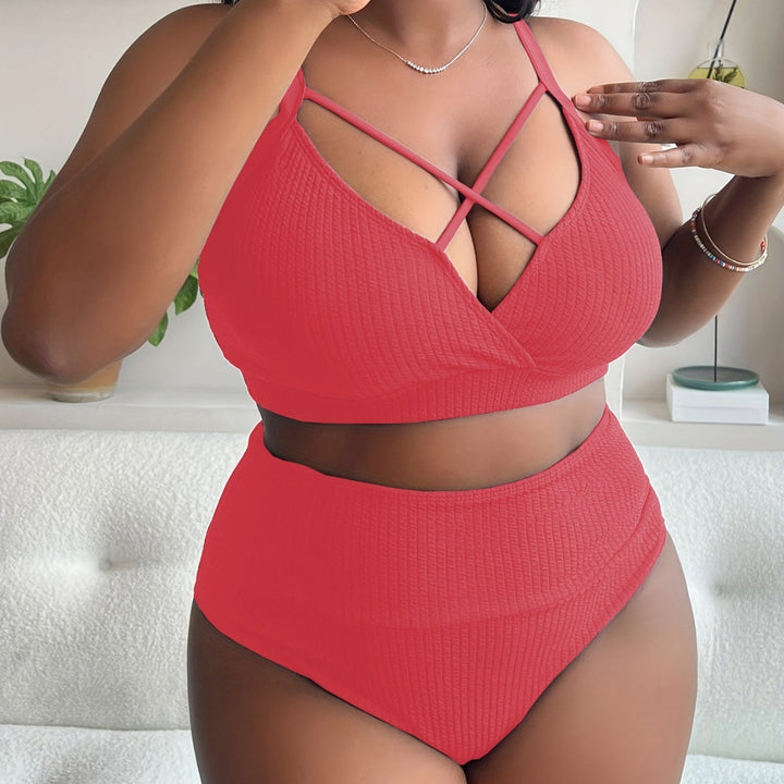 Drune | Plus Size Sling Bikini mit hoher Taille
