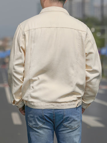 Drune | Baumwoll Herrenjacke Im Lässigen Denim Stil