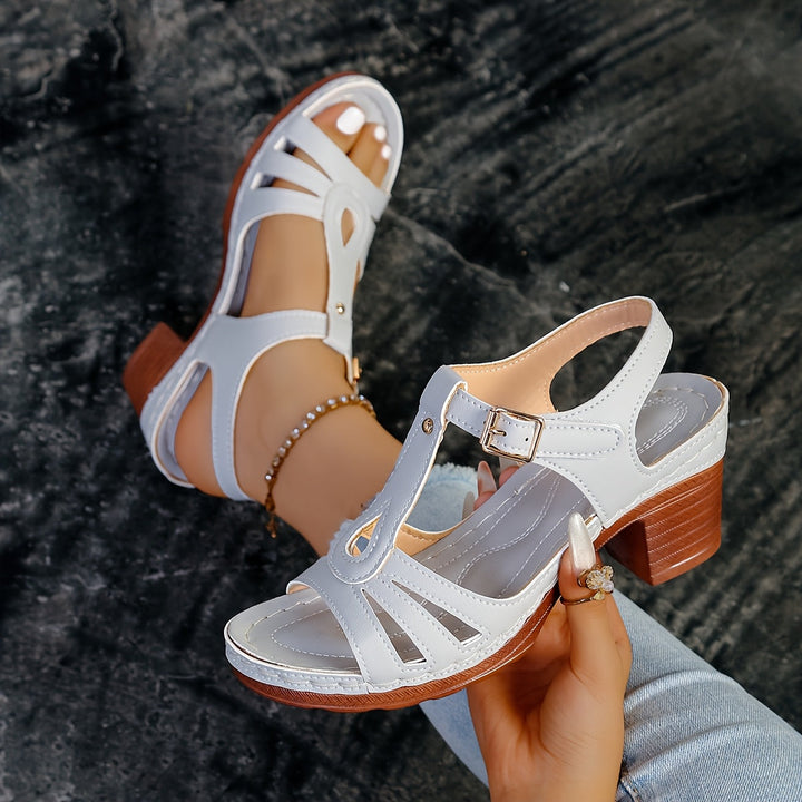 Retro-Sandalen mit Blockabsatz und verstellbarem Riemen Drune Drune