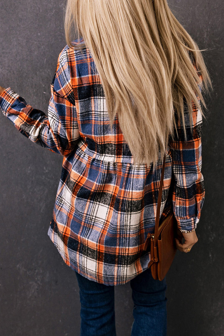 Drune | Checkered Shirt With A-cut Cotton Blend Ideal for Everyday Look
