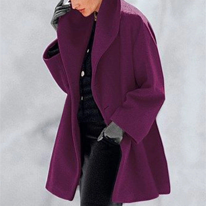 Drune | Oversized Wollmantel Offene Front Eleganter Komfort