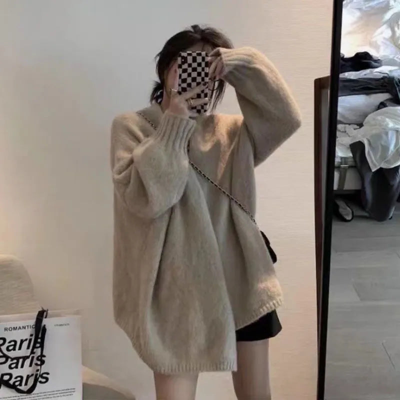 Drune | Cozy oversized knit cardigan with button closure