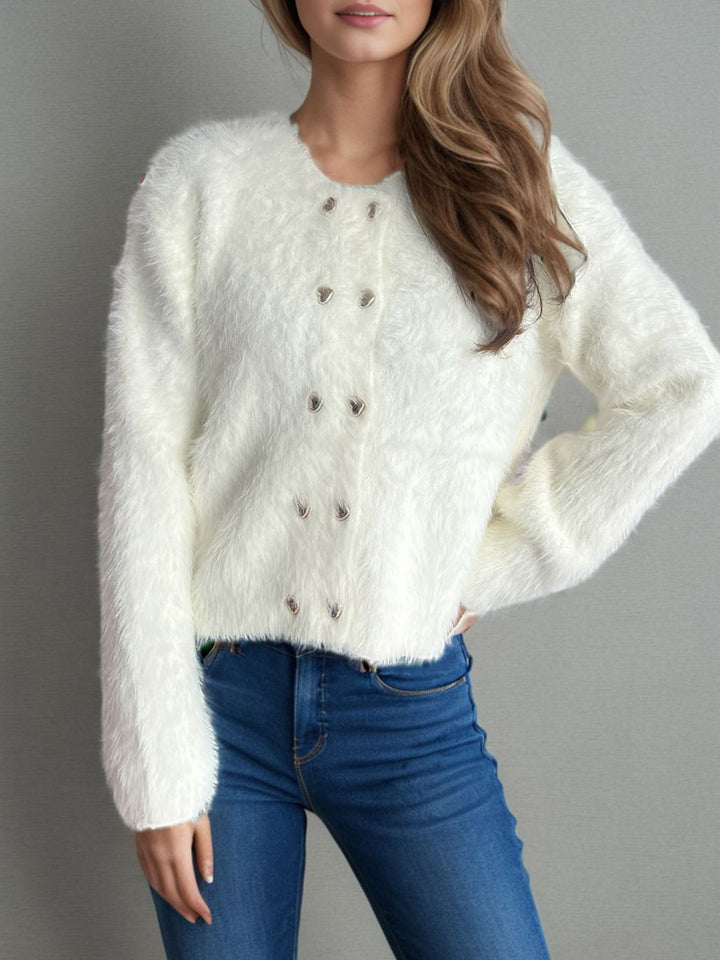 Drune | Pelzstrick-cardigan Weicher Faux Fur Elegantes Design