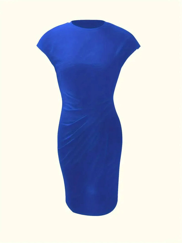 Drune | Stilvolles Schmales Kleid Mit Rundhalsausschnitt